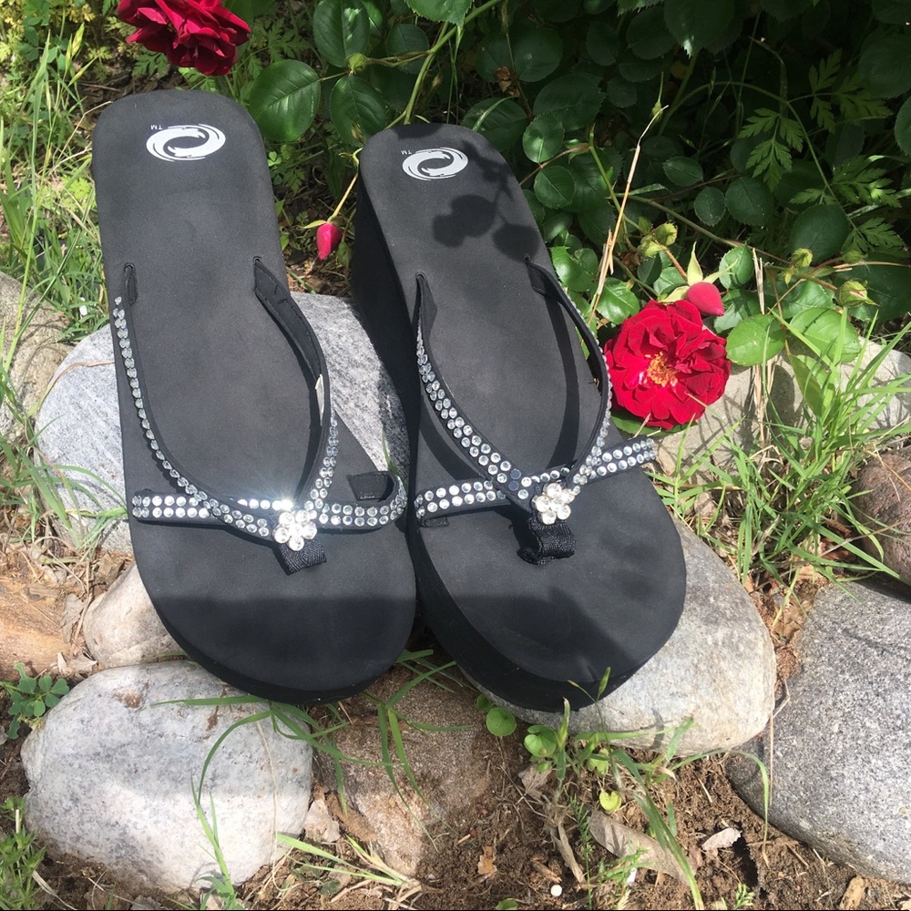Wedge Rhinestone Sandals